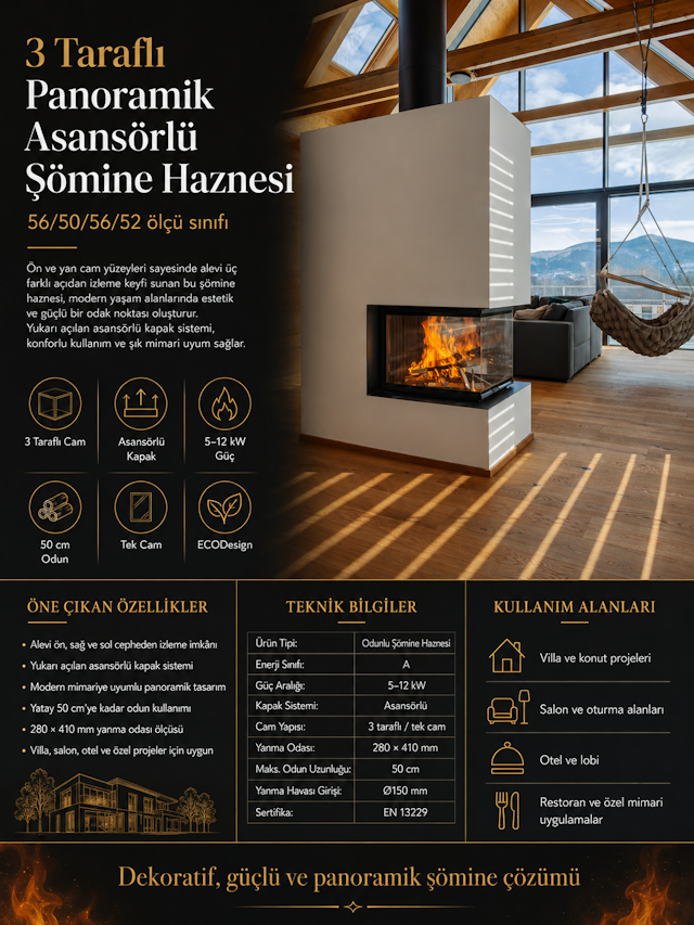 56 Serisi Şömine Haznesi